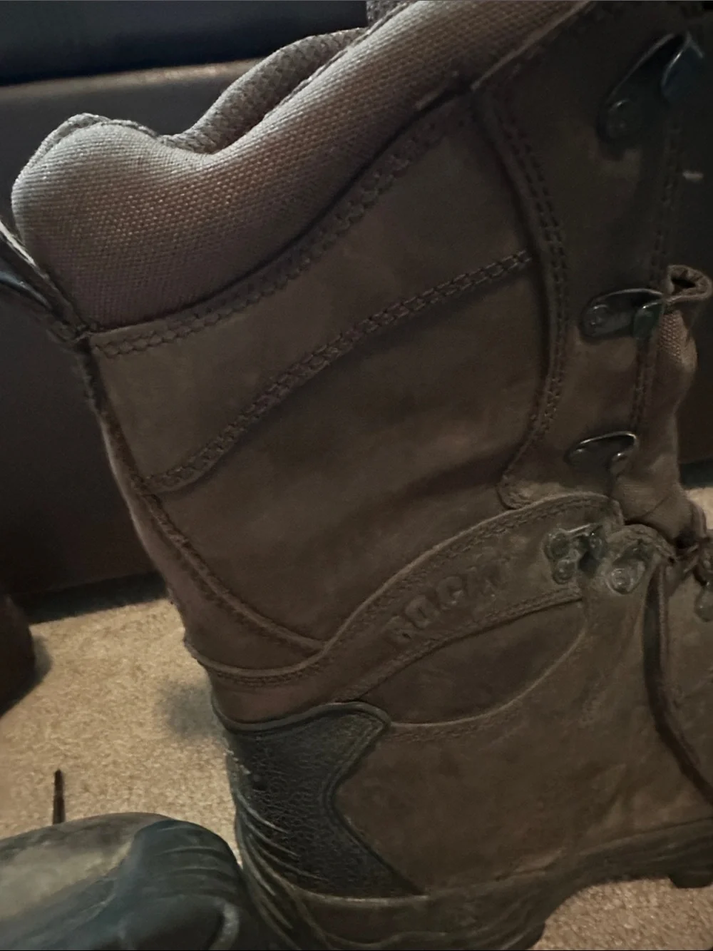 Rocky Men's Dark Brown Lace-Up Waterproof Work Boots